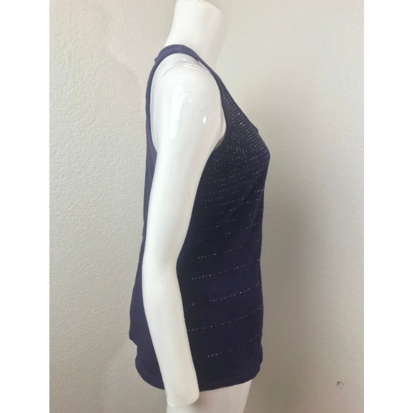 EXPRESS Tank Top Purple small Embellished Cotton - Picture 5 of 7